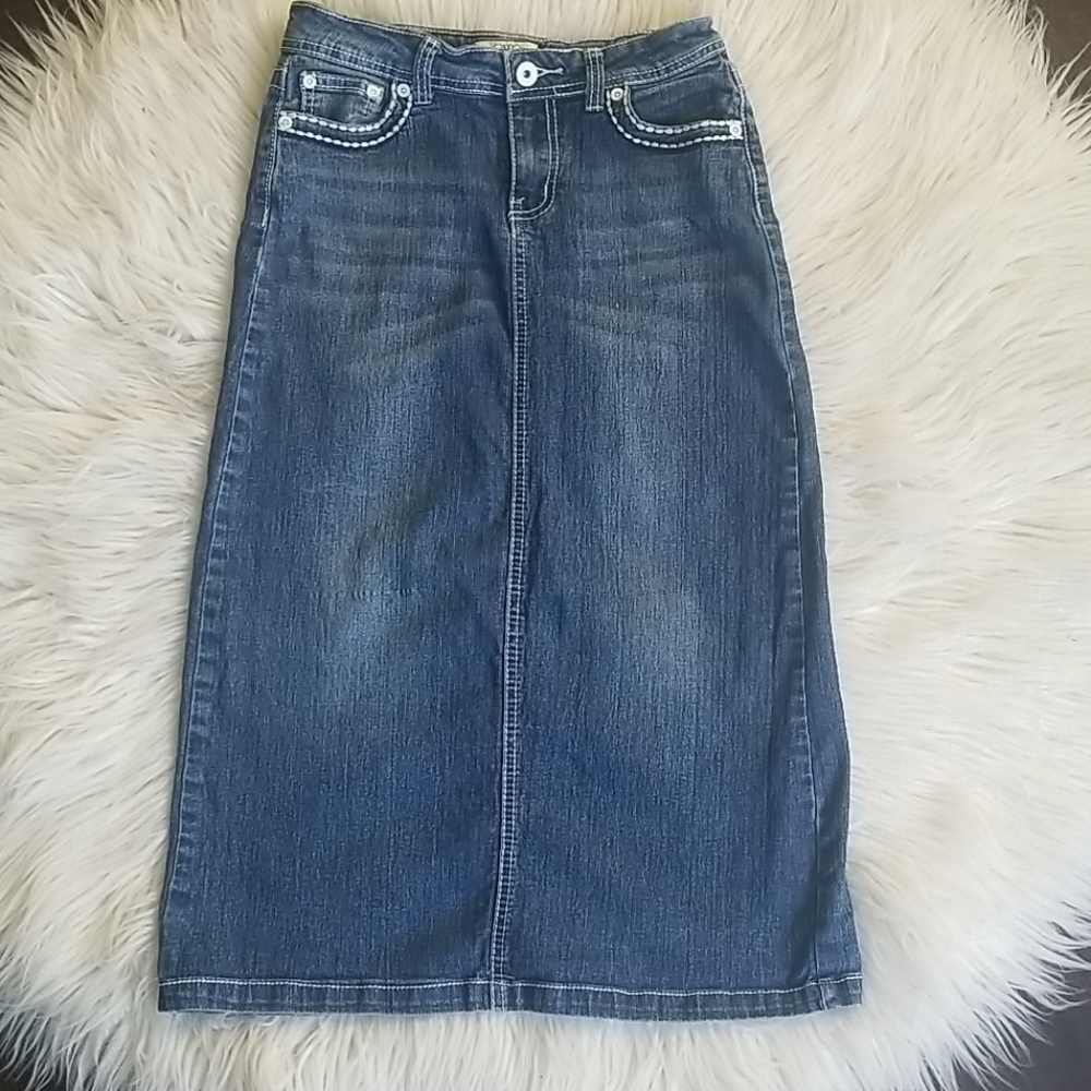 CATO Girl's Denim A-Line skirt sz 10